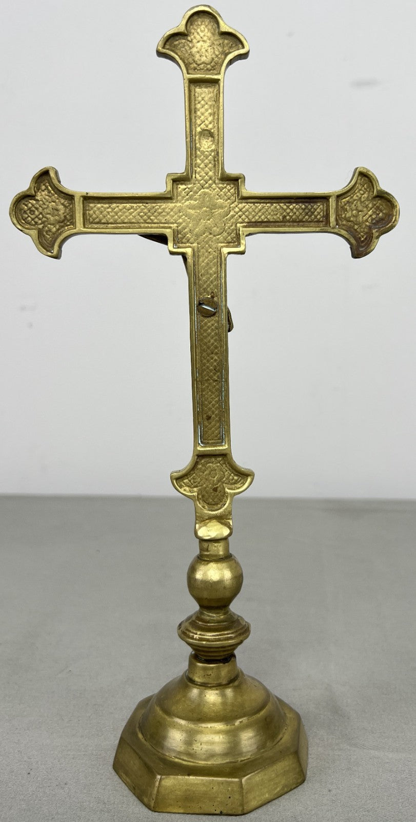 Crucifix Vintage French Style Standing Religious Cross Jesus Christ LOT 64301