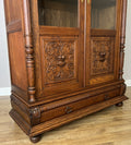 Bookcase Antique French Style Glazed Display Cabinet Oak Sideboard LOT 6462