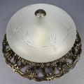Ceiling Lamp Vintage Style Brass Pendant Glass Chandelier Light LOT 51541