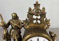 Mantel Clock Antique French Japy Frères Gilt Bronze Figure Clock LOT 36024