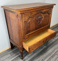 Cabinet Vintage French Louis XVI Style Oak Carved Sideboard with Drawer LOT 45792