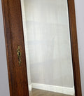 Mirror Antique French Style Oak Carved Wardrobe Mirror Polished Glass LOT 61932