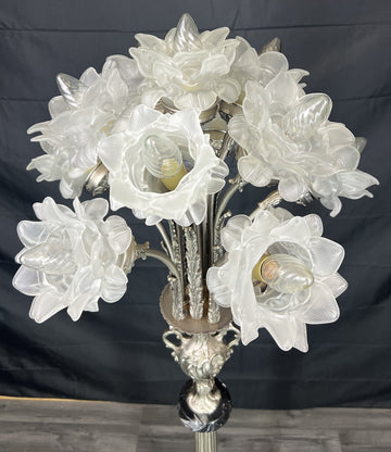 Floor Lamp Vintage French Style Standing Lamp Metal Floral Design LOT 48180