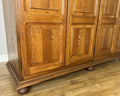 Wardrobe Vintage French Style Oak Four Door Carved Armoire Cabinet LOT 61584