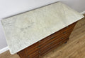 Chest of Drawers Antique French Walnut Marble Top Five Drawer Cabinet LOT 644912