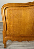 Bed Vintage French Louis XVI Double Bed Frame Oak Carved Headboard LOT 36545