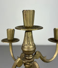 Candelabra Vintage French Style Metal Gold 5 Arm Candle Holder Pair LOT 50757