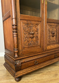 Bookcase Antique French Style Glazed Display Cabinet Oak Sideboard LOT 6462