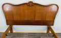 Bed - Vintage French Louis XV Double Bed Frame Carved Headboard  Lot 37084