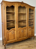 Bookcase Vintage French Louis XVI Oak Display Cabinet Carved Sideboard LOT 63131