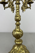 Candelabra Vintage French Style Brass Five Arm Ornate Candle Holder LOT 64234