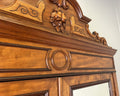 Wardrobe Antique French Mahogany Two Door Carved Mirrored Armoire LOT 61646