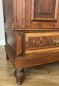 Wardrobe Antique French Two Door Oak Mirrored Carved Armoire Cabinet LOT 608214