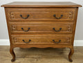 Chest of Drawers Vintage French Louis Oak 3 Drawers Carved Cabinet LOT 62501