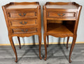Pair of Bedside Tables Vintage French Louis Carved Nightstands Cabinets LOT 44274