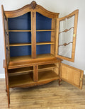 Bookcase Vintage French Louis Oak Glazed Display Cabinet Sideboard LOT 6546