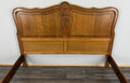Bed Vintage French Louis XVI Double Bed Frame Oak Carved Headboard LOT 46257