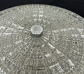 Ceiling Lamp Vintage French Style Patterned Glass Flush Mount LOT 6480