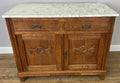 Cabinet Antique French Style Marble Top Oak Sideboard Carved Cupboard LOT 62844