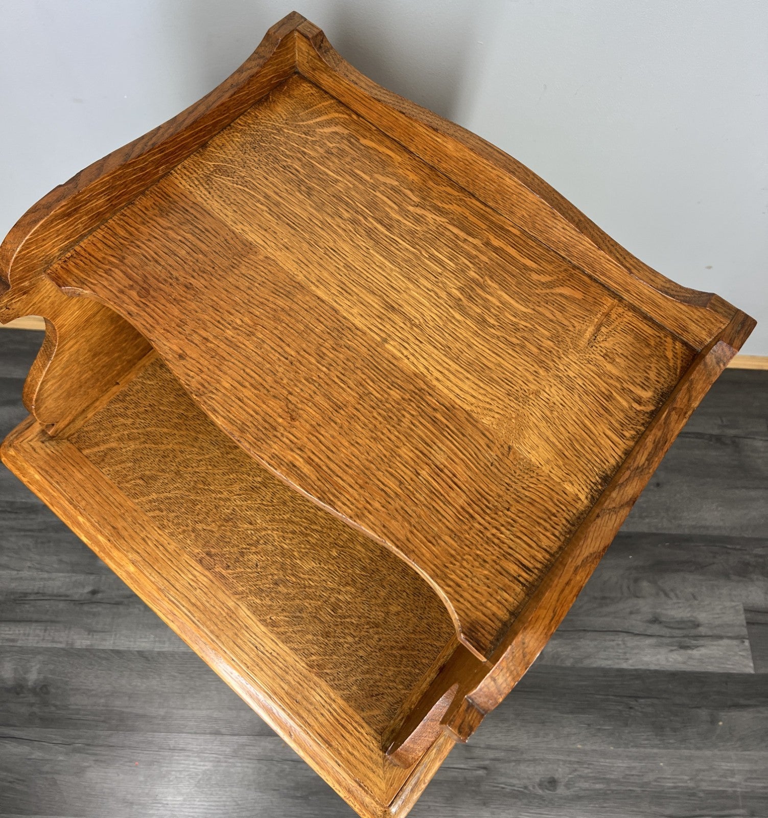 Pair of Bedside Tables Vintage French Louis Oak Cabinets with Drawers LOT 444711