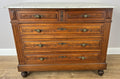 Chest of Drawers Antique French Walnut Marble Top Five Drawer Cabinet LOT 64491