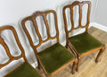 Dining Chairs Vintage French Louis Style Oak Set of 4 Upholstered Seats LOT 63474
