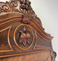 Wardrobe Antique French Style Burr Walnut Mirrored Carved Armoire LOT 6512