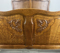 Bed Vintage French Louis XVI Double Bed Frame Oak Carved Headboard LOT 46083