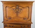 Cabinet Vintage French Louis Style Oak Carved Sideboard with Drawer LOT 45772