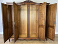 Wardrobe Vintage French Louis XVI Style Oak Four Door Carved Armoire LOT 6502