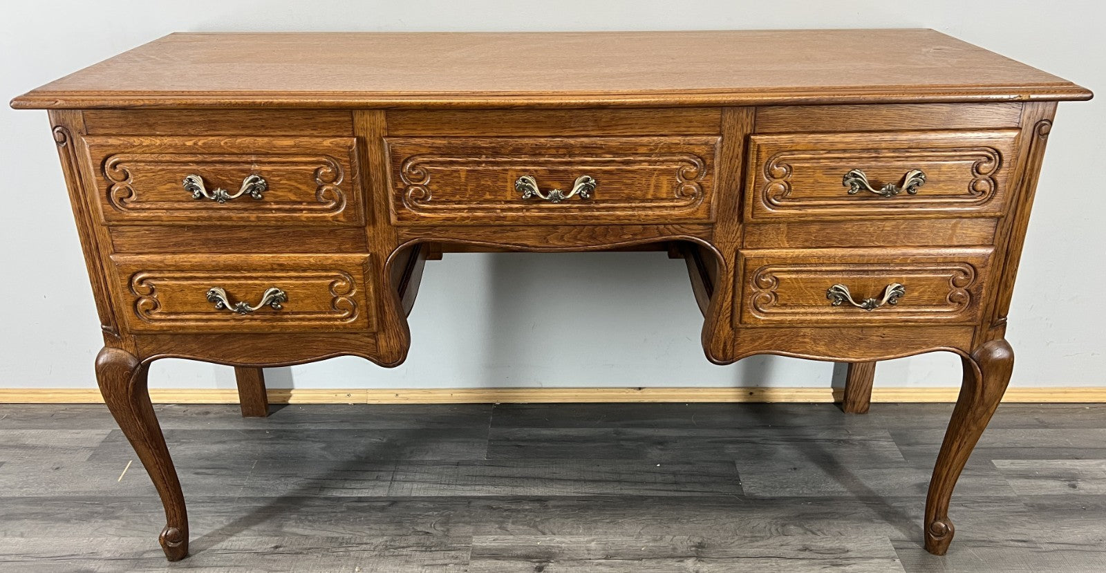 Cabinet Vintage French Louis XVI Style Oak Sideboard Carved Cupboard LOT 45232