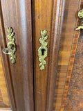 Sideboard Antique French Marble Top Inlaid Brass Detail Carved Cabinet LOT 23828