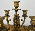 Candelabras Vintage French Brass Pair Ornate 5 Arm Candle Holders LOT 60444