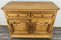 Cabinet Vintage French Oak 2 Door Carved Sideboard with Drawers LOT 43990