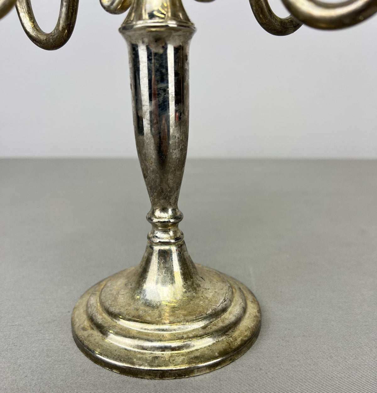 Pair of Candelabras Vintage French Style Metal Five Arm Candle Holders LOT 6482