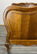 Bed Vintage French Louis XVI Style Oak Double Frame Carved Headboard LOT 27584