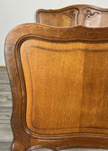 Bed Vintage French Louis XVI Double Bed Frame Oak Carved Headboard LOT 46354