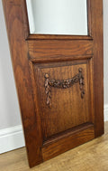 Mirror Antique French Style Oak Wardrobe Door Mirror Carved Panel LOT 61893