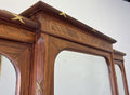 Wardrobe Antique French Style Three Door Inlaid Burr Mirrored Armoire LOT 61638