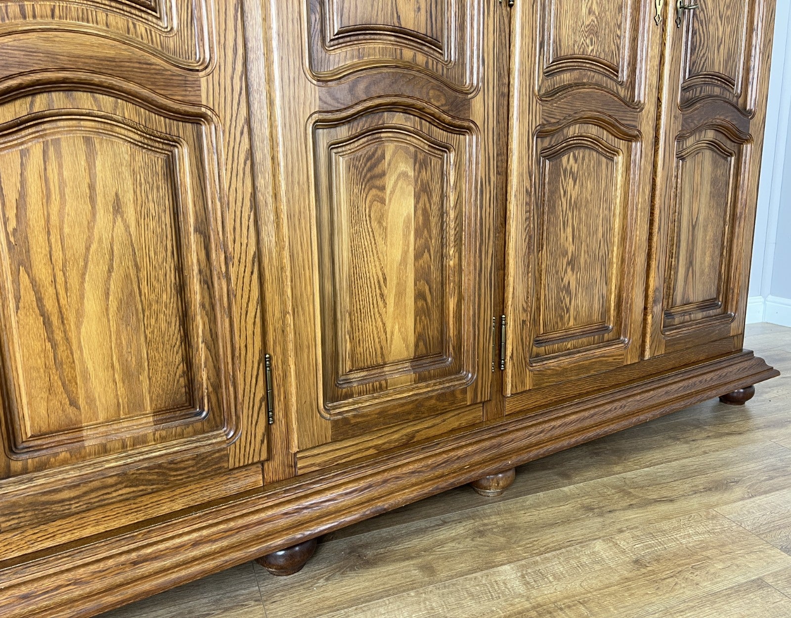 Wardrobe Vintage French Style Five Door Carved Large Storage Armoire LOT 49877