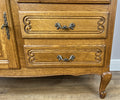 Cabinet Vintage French Louis XIV Oak Sideboard with Carved Cupboard LOT 62648