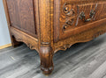 Chest of Drawers Vintage French Louis Oak Cabinet with Carved Front LOT 43496