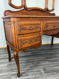 Vintage Dressing Table with Mirror French Oak Louis Vanity Table Makeup LOT 47975