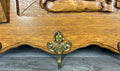 French Vintage Style Coat Rack Oak 5 Hooks Ornate Wall Shelf Coat LOT 46936