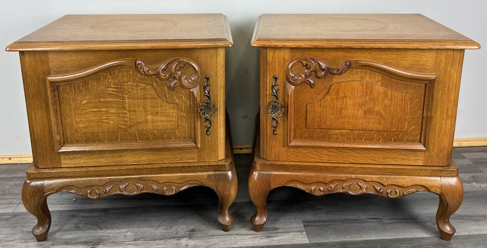 Pair of Bedside Tables Vintage French Louis XVI Nightstands Cabinets LOT 47932