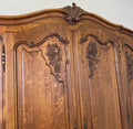 Wardrobe Vintage French Louis XVI Style Four Door Oak Carved Armoire LOT 61266
