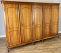 Wardrobe Vintage French Louis XVI Style Five Door Carved Armoire LOT 49853