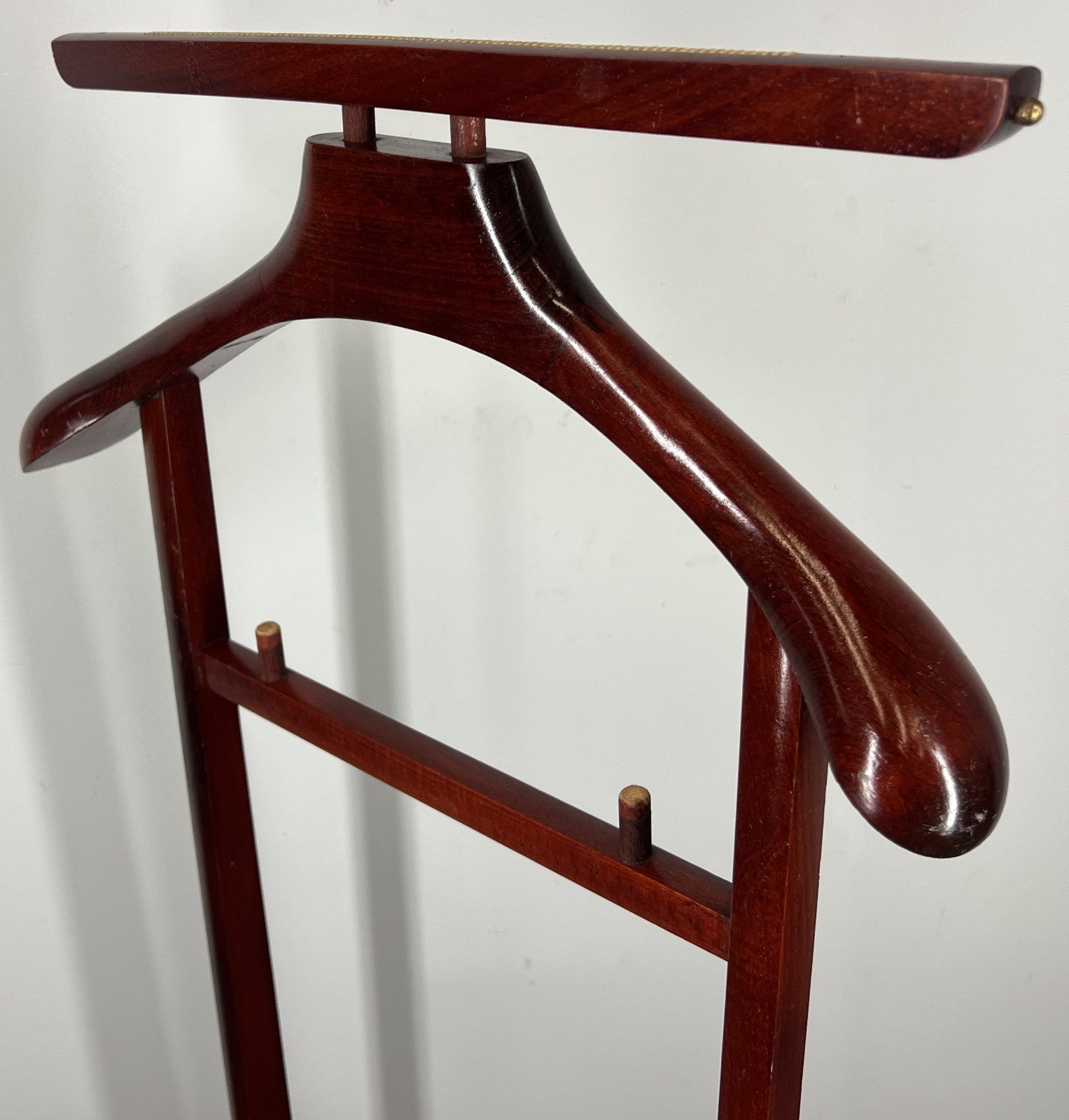 Clothes Valet Stand Vintage French Gentlemen’s Suit Hanger Brass Bar LOT 42883