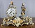 Lancini Imperial Ormolu Gilt Brass Mantle Clock with Candelabras  LOT 46414
