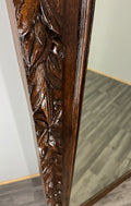 Antique French Oak Wall Mirror with  Carved Frame Wall Decor 197cm  LOT 43524